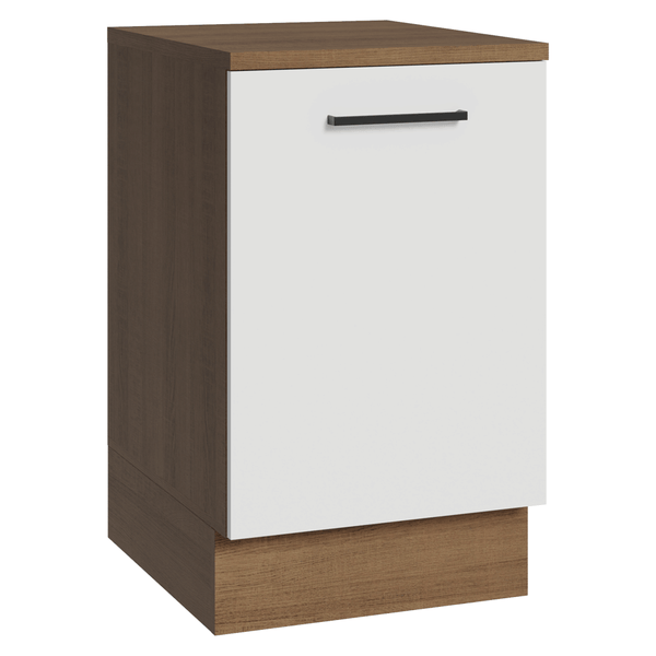 Balcão de Cozinha 50 x 60cm 1 Porta (Com Tampo) Rustic/Branco Agata Madesa