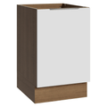 Balcão de Cozinha 50 x 60cm 1 Porta (Sem Tampo) Rustic/Branco Stella Madesa