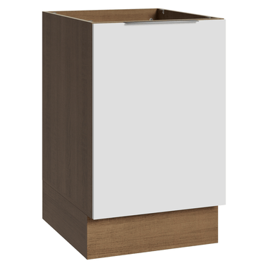 Balcão de Cozinha 50 x 60cm 1 Porta (Sem Tampo) Rustic/Branco Stella Madesa