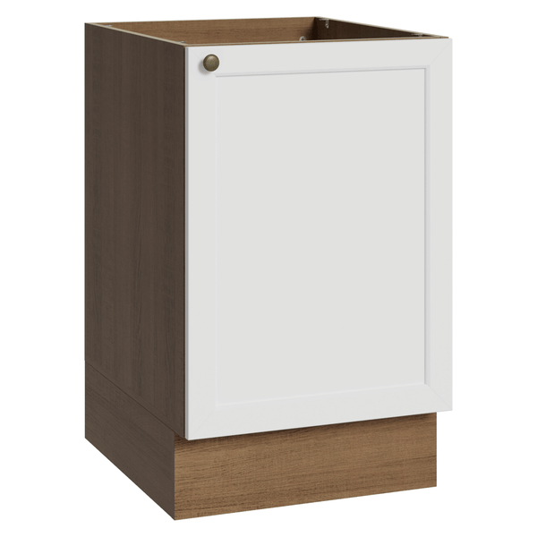 Balcão de Cozinha 50 x 60cm 1 Porta (Sem Tampo) Rustic/Branco Vik Madesa