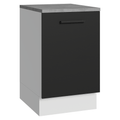 Balcão de Cozinha 50 x 60cm 1 Porta (Com Tampo) Branco/Preto Agata Madesa