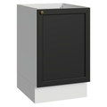 Balcão de Cozinha 50 x 60cm 1 Porta (Sem Tampo) Branco/Preto Vik Madesa
