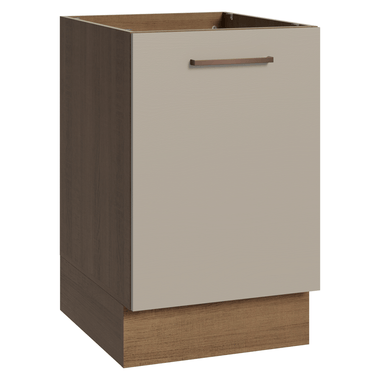 Balcão de Cozinha 50 x 60cm 1 Porta (Sem Tampo) Rustic/Crema Agata Madesa