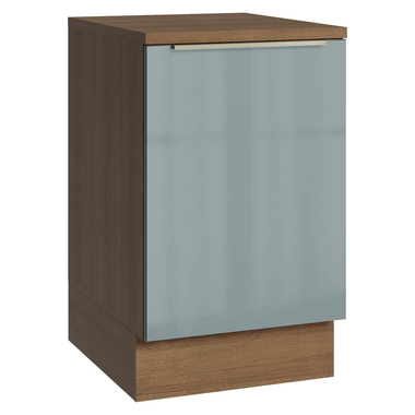 Balcão de Cozinha 50 x 60 cm 1 Porta (Com Tampo) Rustic/Cinza Lux Madesa