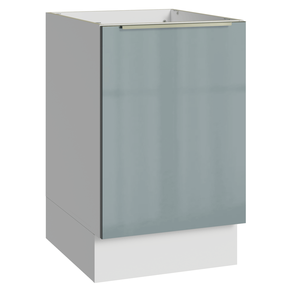 Balcão de Cozinha 50 x 60 cm 1 Porta (Sem Tampo) Branco/Cinza Lux Madesa