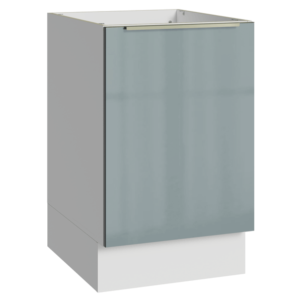 Balcão de Cozinha 50 x 60 cm 1 Porta (Sem Tampo) Branco/Cinza Lux Madesa