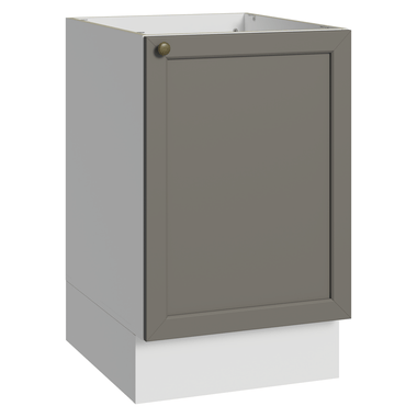 Balcão de Cozinha 50 x 60cm 1 Porta (Sem Tampo) Branco/Cinza Vik Madesa