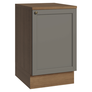 Balcão de Cozinha 50 x 60cm 1 Porta (Com Tampo) Rustic/Cinza Vik Madesa