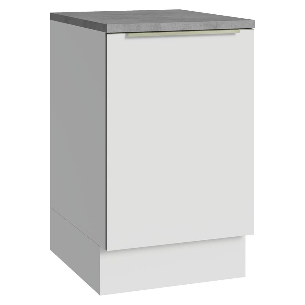 Balcão de Cozinha 50 x 60 cm 1 Porta (Com Tampo) Branco Veludo Lux Madesa