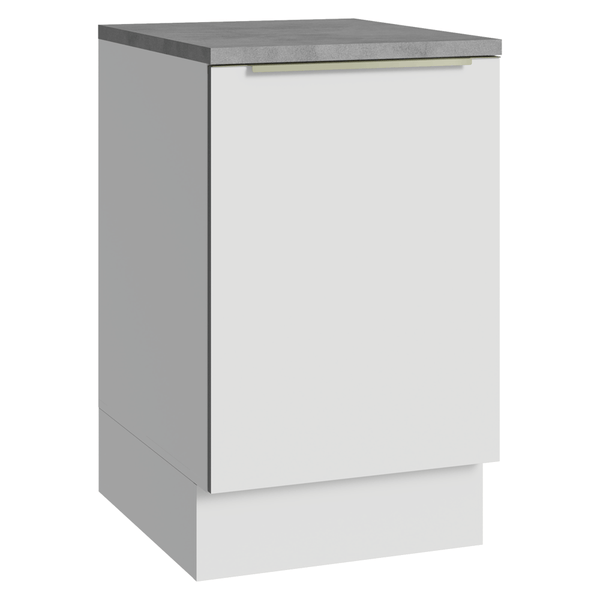 Balcão de Cozinha 50 x 60 cm 1 Porta (Com Tampo) Branco Veludo Lux Madesa
