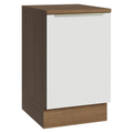 Balcão de Cozinha 50 x 60 cm 1 Porta (Com Tampo) Rustic/Branco Veludo Lux Madesa