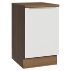 Balcão de Cozinha 50 x 60 cm 1 Porta (Com Tampo) Rustic/Branco Veludo Lux Madesa