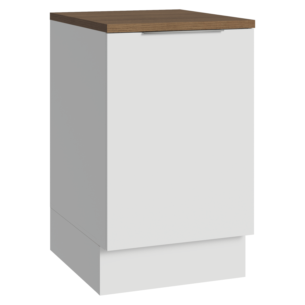 Balcão de Cozinha 50 x 60cm 1 Porta Branco Tampo Rustic Stella Madesa