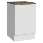 Balcão de Cozinha 50 x 60cm 1 Porta Branco Tampo Rustic Stella Madesa
