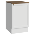 Balcão de Cozinha 50 x 60cm 1 Porta Branco Tampo Rustic Vik Madesa