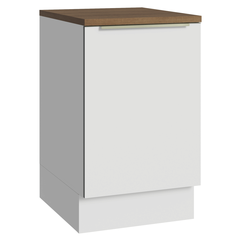 Balcão de Cozinha 50 x 60 cm 1 Porta Branco Tampo Rustic Lux Madesa