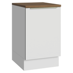 Balcão de Cozinha 50 x 60 cm 1 Porta Branco Tampo Rustic Lux Madesa