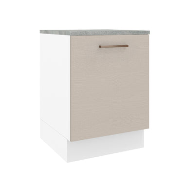 Balcão 60 x 60 cm 1 Porta (Com Tampo) Branco/Crema Agata Madesa