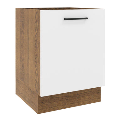 Balcão Madesa Agata 60 x 60 cm 1 Porta (Sem Tampo) Rustic/Branco