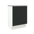 Balcão Madesa Agata 60 x 60 cm 1 Porta (Com Tampo) Branco/Preto