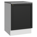Balcão de Cozinha 60 x 60 cm 1 Porta (Com Tampo) Branco/Preto Vik Madesa