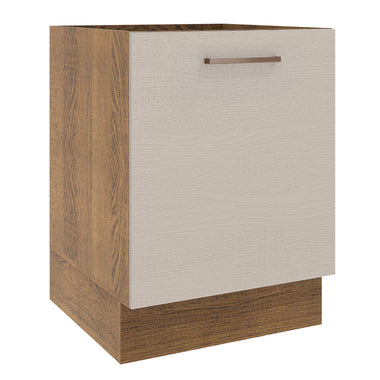 Balcão 60 x 60 cm 1 Porta (Sem Tampo) Rustic/Crema Agata Madesa