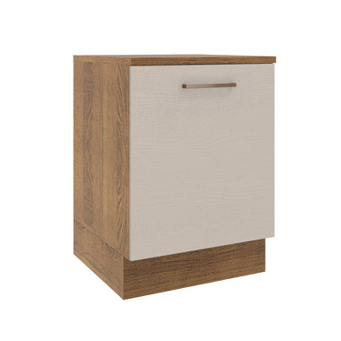 Balcão 60 x 60 cm 1 Porta (Com Tampo) Rustic/Crema Agata Madesa