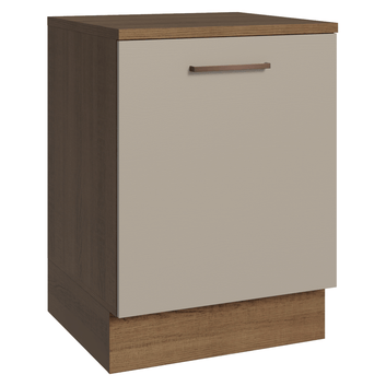 Balcão 60 x 60 cm 1 Porta (Com Tampo) Rustic/Crema Agata Madesa