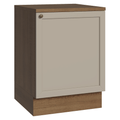 Balcão de Cozinha 60 x 60 cm 1 Porta (Com Tampo) Rustic/Crema Vik Madesa