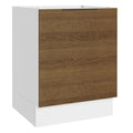 Balcão Cozinha 60 x 60 cm 1 Porta (Sem Tampo) Branco/Rustic Stella Madesa