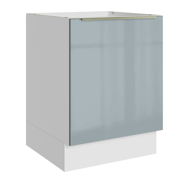 Balcão de Cozinha 60 x 60 cm 1 Porta (Sem Tampo) Branco/Cinza Lux Madesa