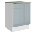 Balcão 60 x 60 cm 1 Porta (Com Tampo) Branco/Cinza Lux Madesa