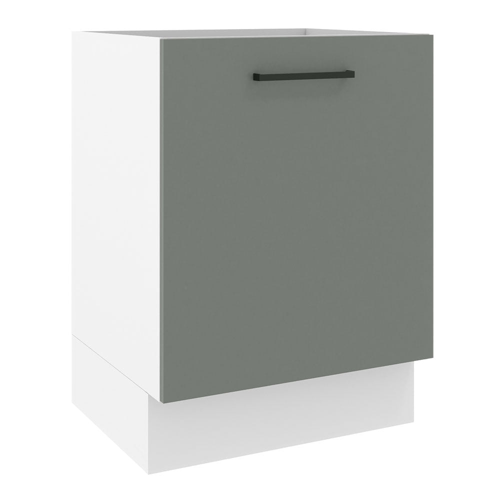 Balcão Madesa Agata 60 x 60 cm 1 Porta (Sem Tampo) Branco/Cinza