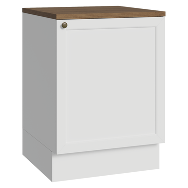 Balcão de Cozinha 60 x 60 cm 1 Porta (Com Tampo) Branco/Rustic Vik Madesa