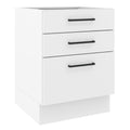 Balcão Madesa Agata 60 x 60 cm 3 Gavetas (Sem Tampo) Branco
