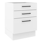 Balcão Madesa Agata 60 x 60 cm 3 Gavetas (Sem Tampo) Branco