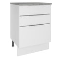 Balcão Madesa Stella 60 x 60 cm 3 Gavetas (Com Tampo) Branco