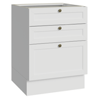 Balcão de Cozinha 60 x 60 cm 3 Gavetas (Sem Tampo) Branco Vik Madesa