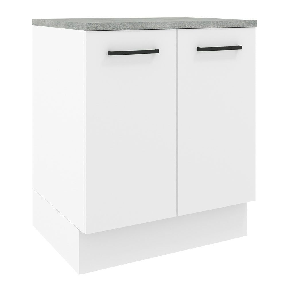 Balcão de Cozinha Madesa Agata 70 x 60 cm 2 Portas (Com Tampo) Branco