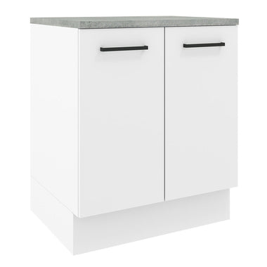Balcão de Cozinha Madesa Agata 70 x 60 cm 2 Portas (Com Tampo) Branco