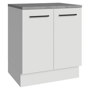 Balcão de Cozinha Madesa Agata 70 x 60 cm 2 Portas (Com Tampo) Branco