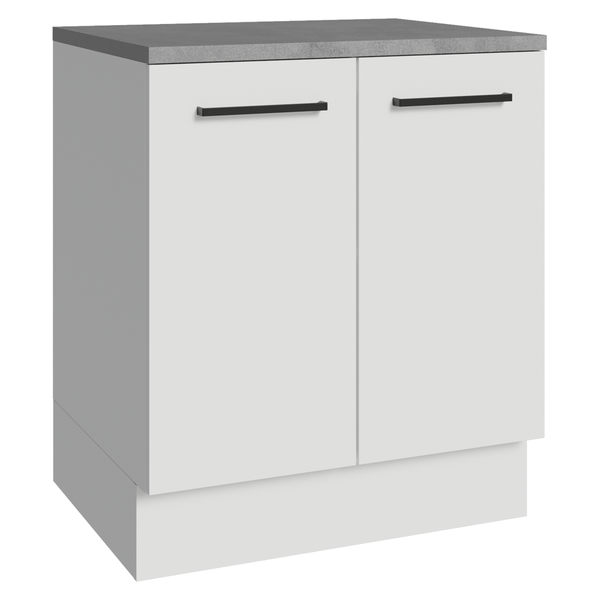 Balcão de Cozinha Madesa Agata 70 x 60 cm 2 Portas (Com Tampo) Branco