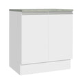 Balcão 70 x 60 cm 2 Portas (Com Tampo) Branco Glamy Madesa