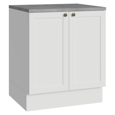 Balcão de Cozinha 70 x 60 cm 2 Portas (Com Tampo) Branco Vik Madesa