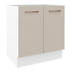 Balcão de Cozinha 70 x 60 cm 2 Portas (Sem Tampo) Branco/Crema Agata Madesa