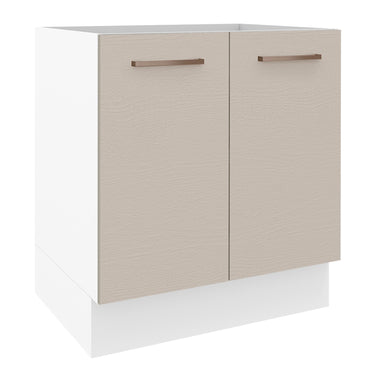 Balcão de Cozinha 70 x 60 cm 2 Portas (Sem Tampo) Branco/Crema Agata Madesa