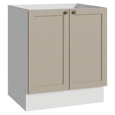 Balcão de Cozinha 70 x 60 cm 2 Portas (Sem Tampo) Branco/Crema Vik Madesa