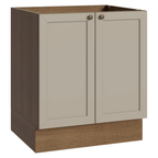 Balcão de Cozinha 70 x 60 cm 2 Portas (Sem Tampo) Rustic/Crema Vik Madesa