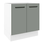 Balcão de Cozinha Madesa Agata 70 x 60 cm 2 Portas (Sem Tampo) Branco/Cinza