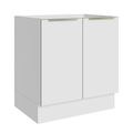 Balcão de Cozinha 70 x 60 cm 2 Portas (Sem Tampo) Branco/Branco Veludo Lux Madesa